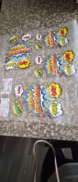 Comic Birthday Iron Transfer