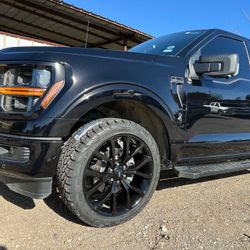 New 22” Black Ford Limited Wheels And All Terrain Tires 22 F150 Expedition Rims Factory original Platinum Lariat Stock Rines Negros 6x135 Bolt pattern