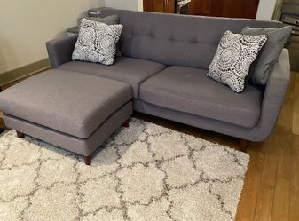 Gray Allie 82” Mid-Century Modern Sofa by Living Spaces
