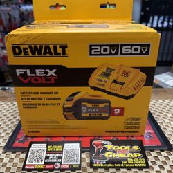 DEWALT 20V/60V MAX FLEXVOLT Lithium-Ion 9.0Ah Battery and Charger Starter Kit