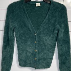 Green Furry Top Size s