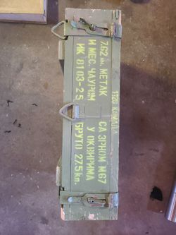 Vintage Yugoslavian M67 7.62x39 Wooden Ammo Crate Surplus Ammo Can Military Box