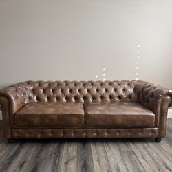 Brown Tufted Sofa