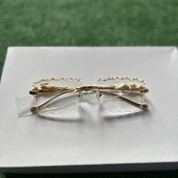 Clear Gold Glasses 
