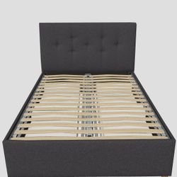 IKEA IDANÄS Upholstered Storage Bed – Dark Gray (Full Size)