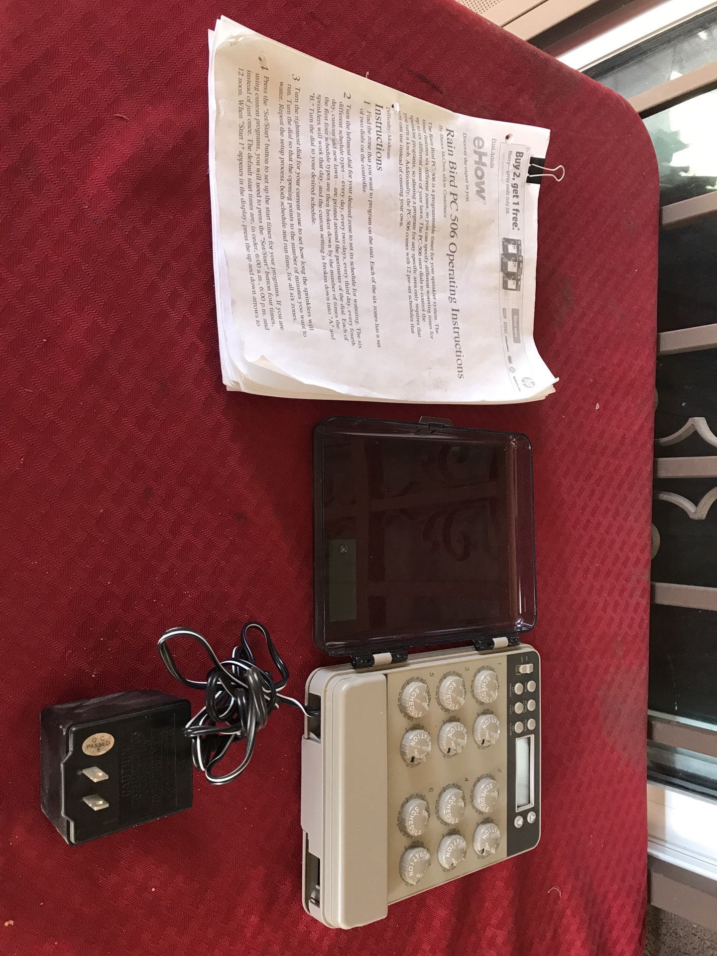 Rain Bird PC-506 6stations Sprinkler Timer