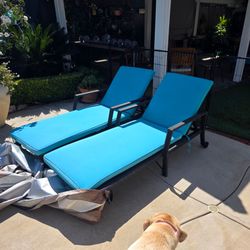 2 lounging chair with cushions