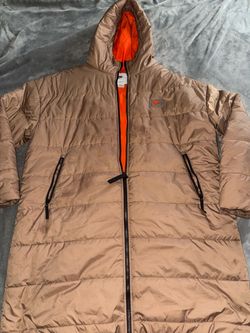 Nike Womens Therma-FIT Long Puffer Jacket with Hood