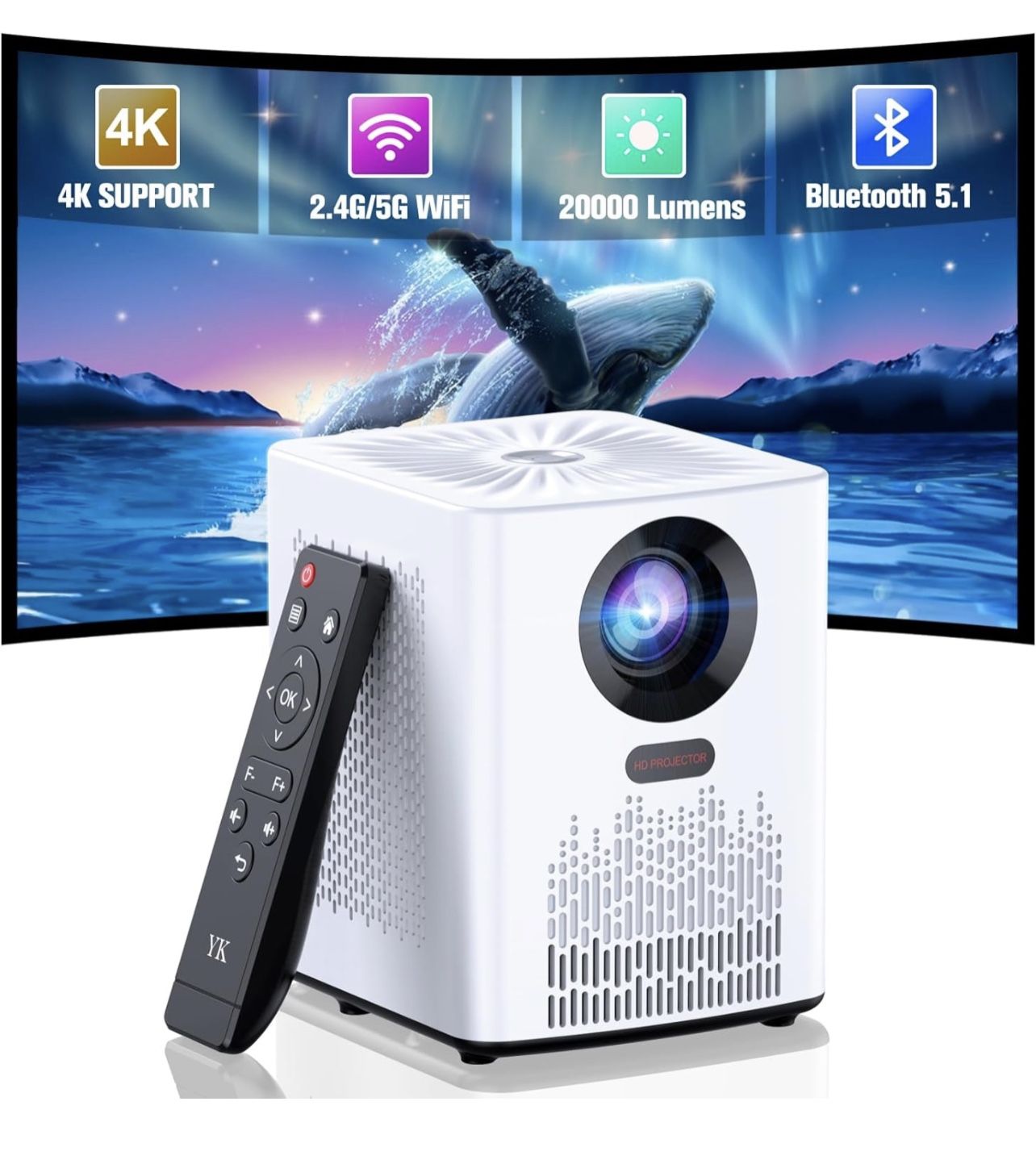 😲🔥Hivvtui Projector with WiFi and Bluetooth🔥🔥 $40 