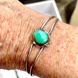 Sterling Silver And Turquoise Cuff