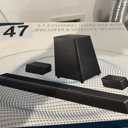 soundbar system with subwoofer & satellite system 