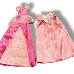 1 Barbie Disney Dress And 1 Princess Shirt Outfits Great Condition Pink  *Colors may vary due to lighting or viewing devices  *Feel free to reach out 