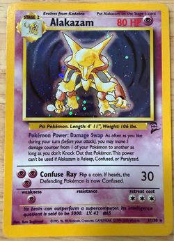 Alakazam Pokemon Card Base Set 2 Holo