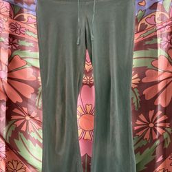 Velvet Track Pants in Teal 