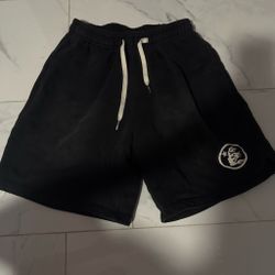 Black Fleece Shorts with Flame Logo