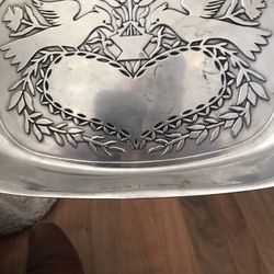 Wilton Pewter Bird Heart Small Tray Platter