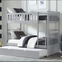 Twin/Twin Bunk Bed with Twin Trundle 💥 Premium quality furniture
