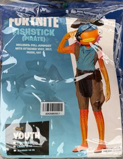 Fortnite Fishstick Pirate Costume youth large 12/14