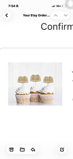 Book cupcake toppers
