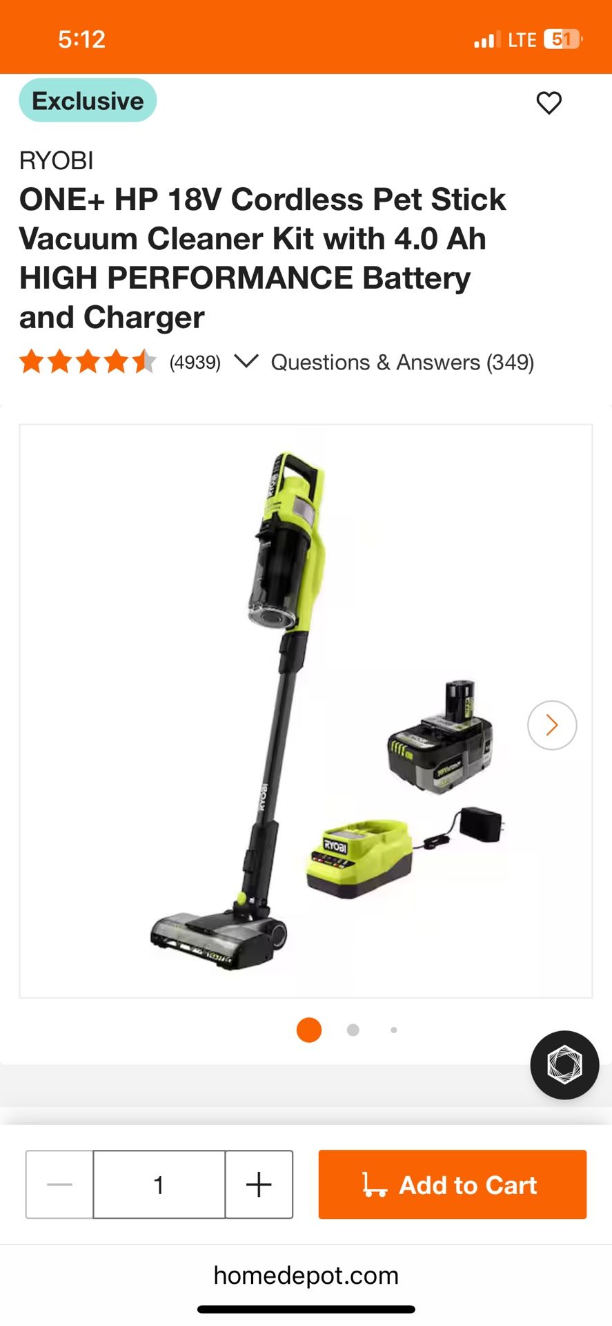 RYOBI STICK VACUUMS 2 For 1