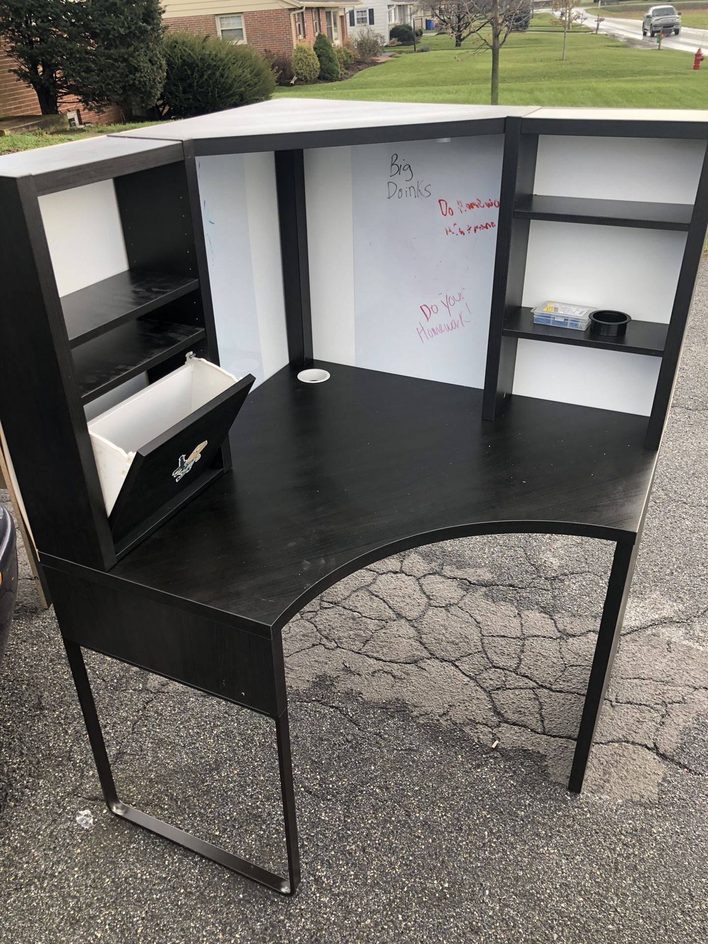 Ikea Corner Desk With Whiteboard Back