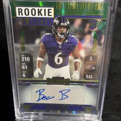 Beau Brade 2024 Panini Contenders Football #233 Rookie Ticket Auto Green Holo