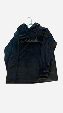 PINK Velour Black Hoodie