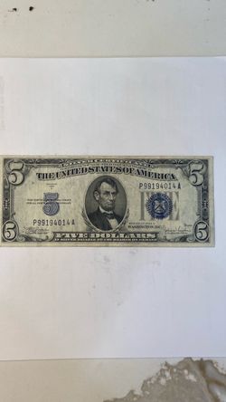 1934-C $5 Silver Certificate Blue Seal