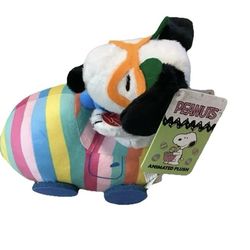 Peanuts Animated Snoopy in a Car & Plays Music Battery Operated New With Tags