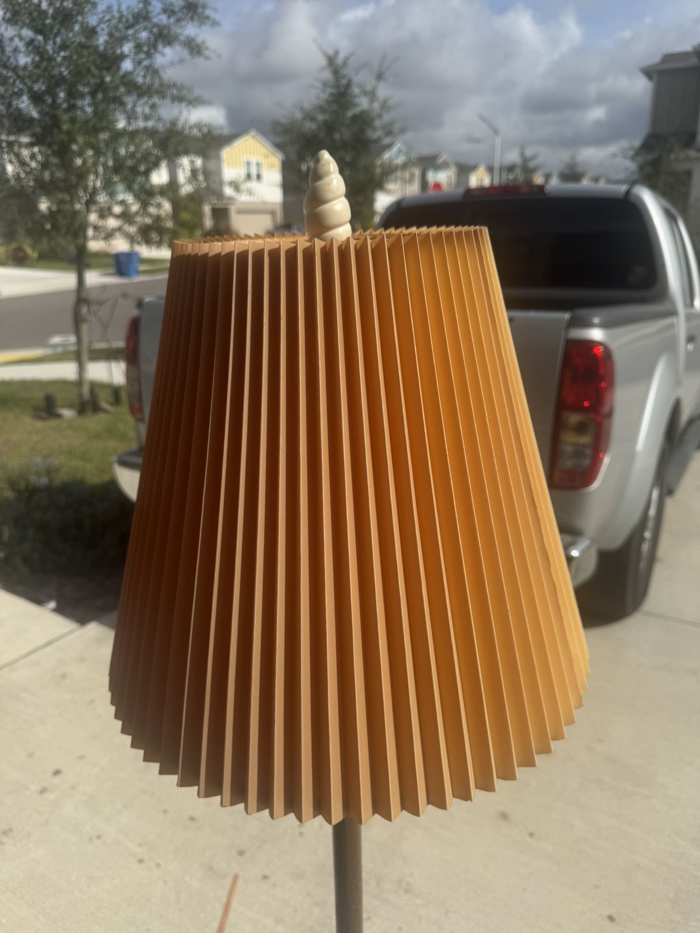 Stone Wrought Iron Lam H57x17xw13