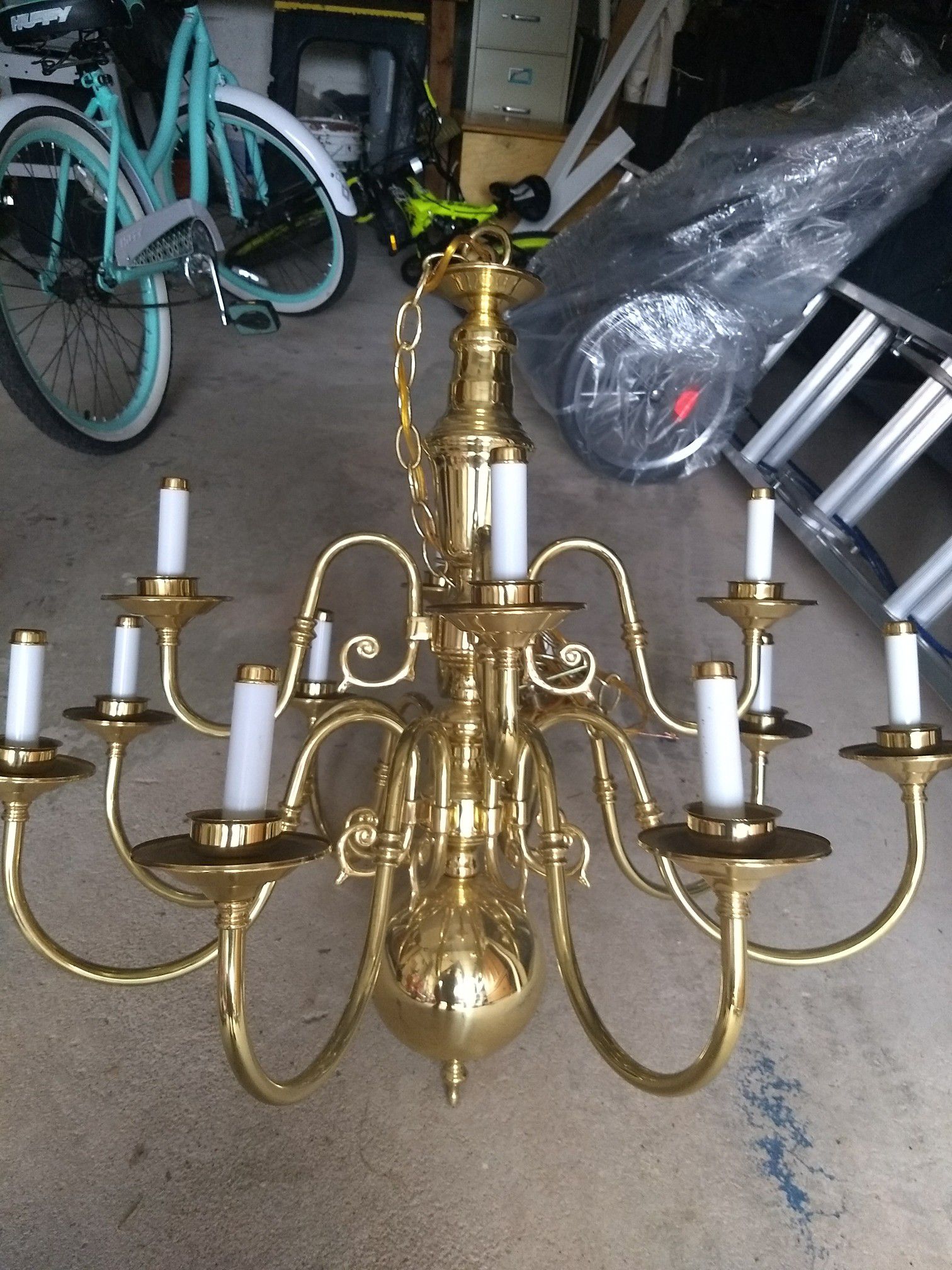 ***chandelier 13 candle gold***