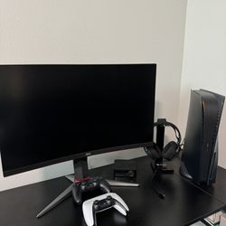 Ps5, AOC Monitor, And Steelseries Headset