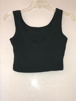 Black Cropped Tank Top