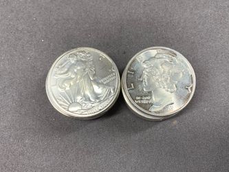 1 OZ. .999 Silver Rounds Coins 