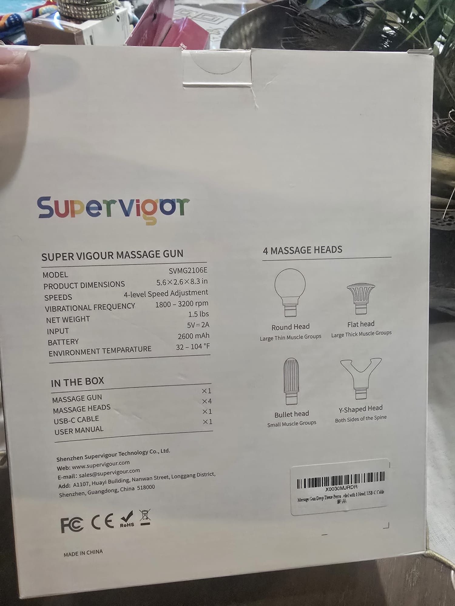 Supervigor gun massagers 4 heads