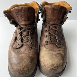 Timberland Boot Men’s Size 9.5 Coffee Brown Titan 6-Inch Alloy Toe Work Boot 