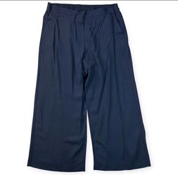 Piazza Sempione Womens Anna Pants Wide Leg Italy Quiet Luxury Dress Trouser 54