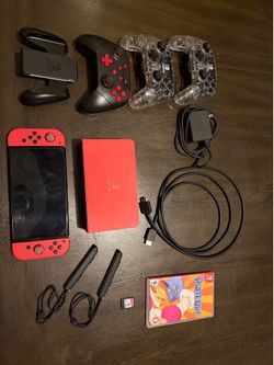 Nintendo switch OLED mario red edition bundle!!