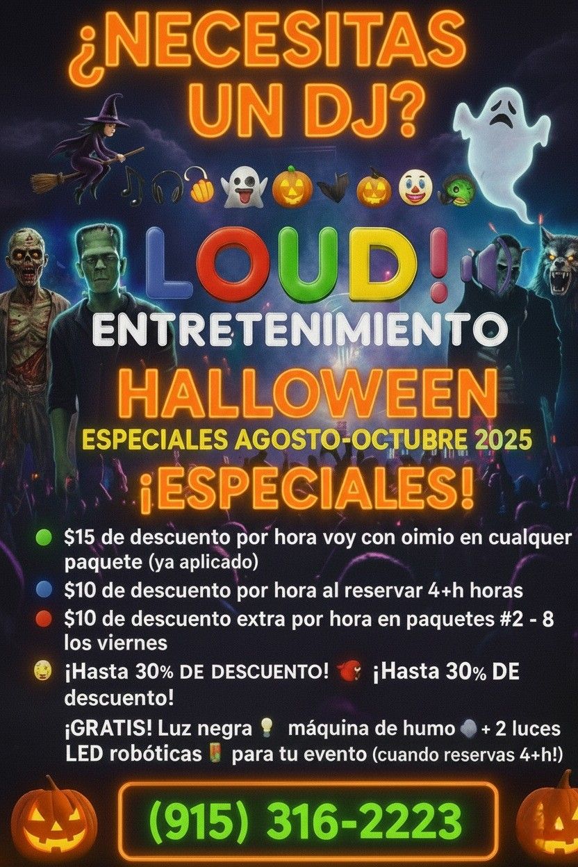 Dj Karaoke Musica Halloween Luces Roboticas Bocinas Mixer Profesionales Karaoke DJ