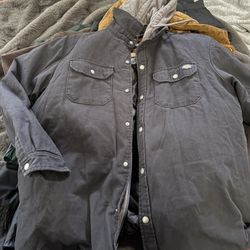 black dickies jacket with hoodie 