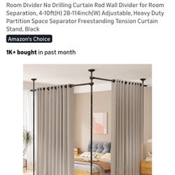 Room Divider Curtain Rods (no Drill)