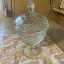 Crystal Candy Dish--about 9-/2"high! New No chips or no cracks! beautiful