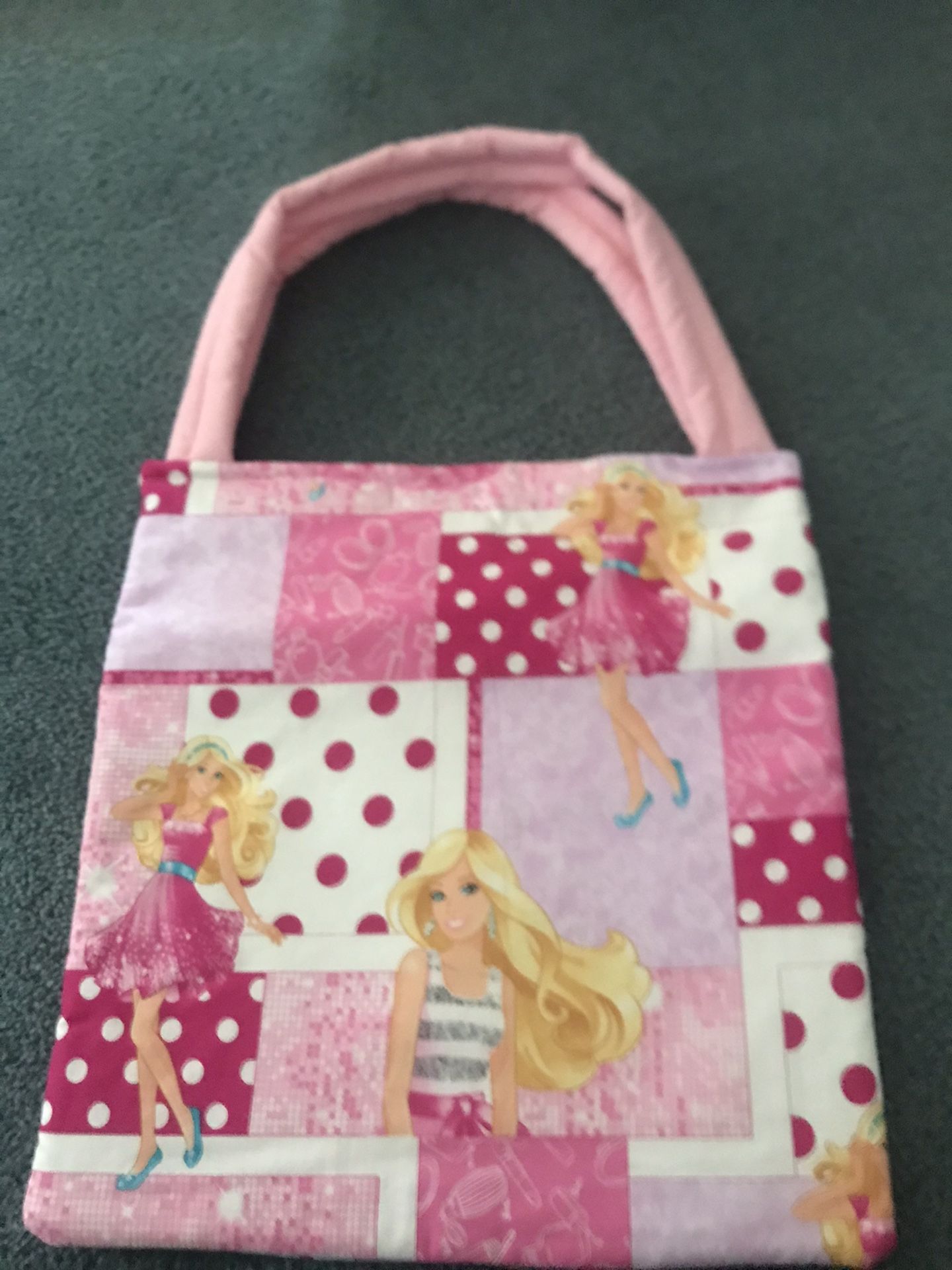 Kids washable handmade Barbie tote bag
