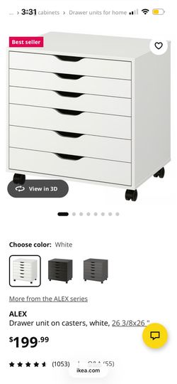 IKEA ALEX 6 DRAWER UNIT (LIKE NEW) $150