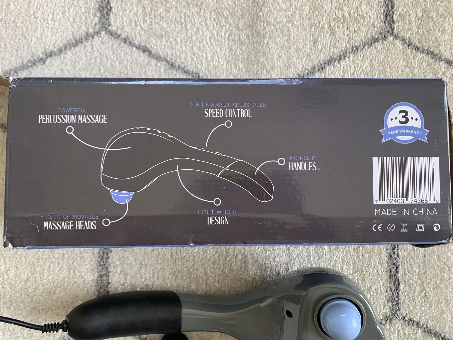 Handheld Body Massager. PRO Percussion Massager.