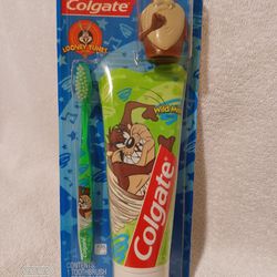 Vintage Looney tunes toothpaste , toothbrush & puppet Pal