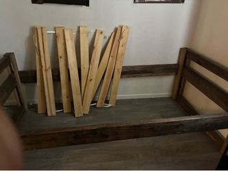 Twin size bed with mattress