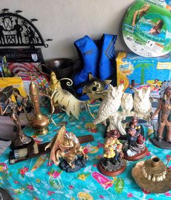 Statues , Figures, kids items and more prices are vary