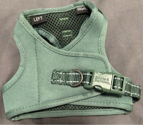Small green dog harness