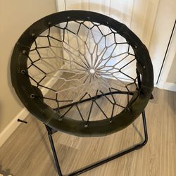 Zenithen Bungee Folding Dish Saucer Chair, 33in Dorm Bedroom Game Chair